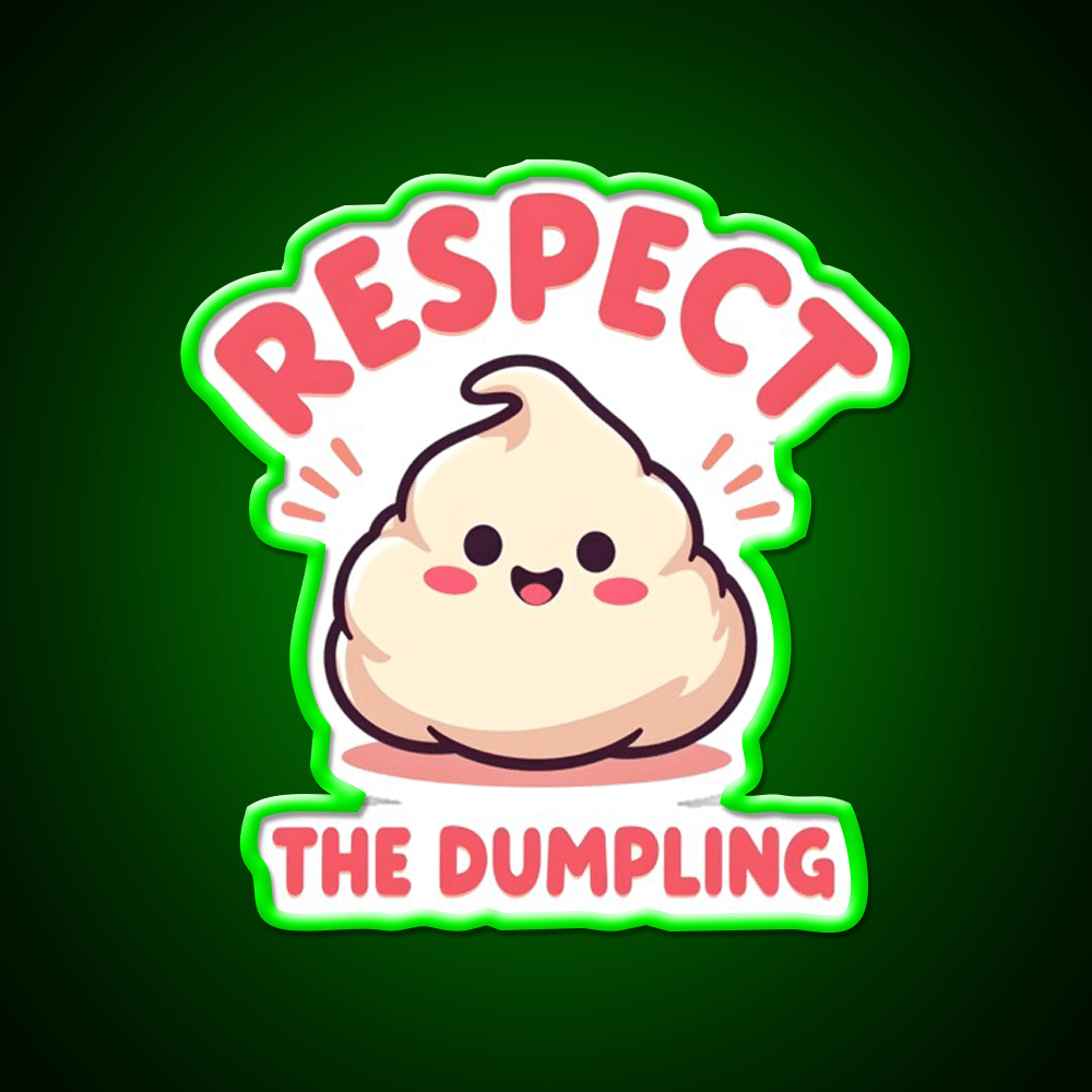 Respect The Dumpling Led Neon Sign Chinese Food Rgb Color - Shineneon