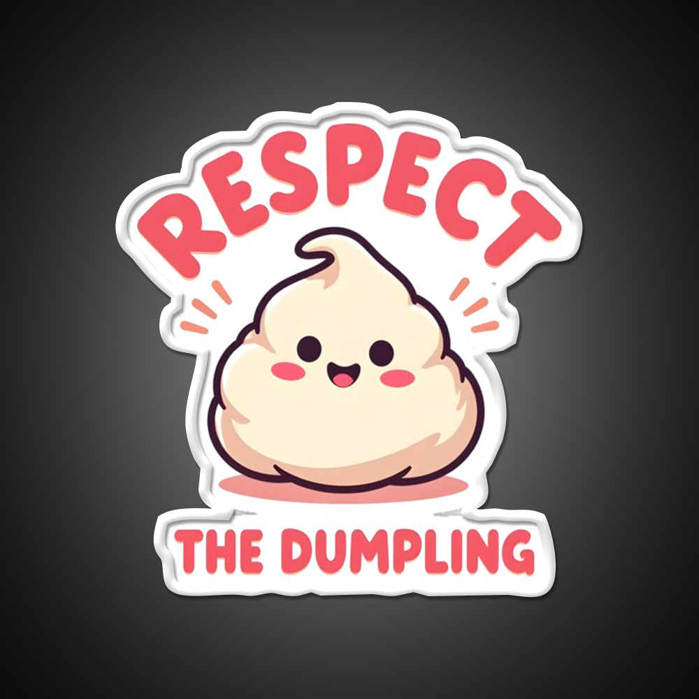Respect The Dumpling Led Neon Sign Chinese Food Rgb Color