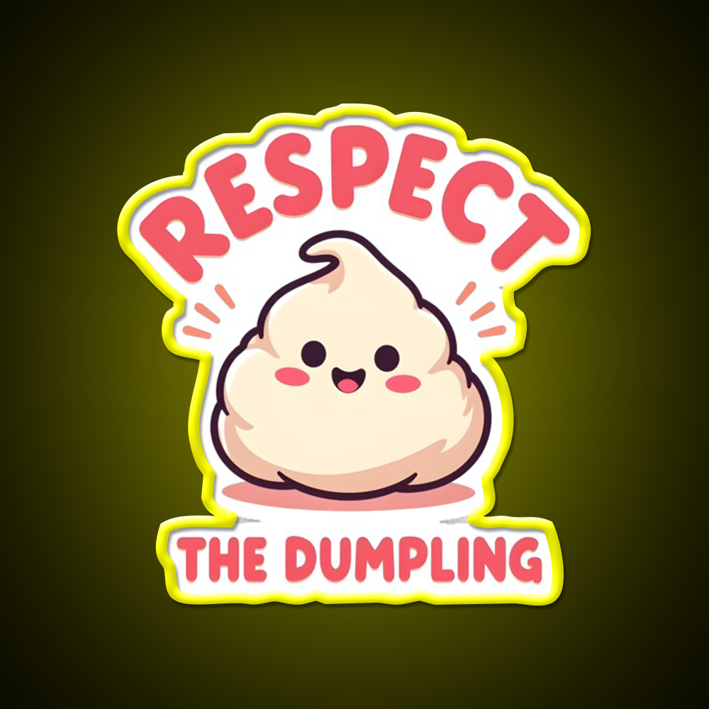 Respect The Dumpling Led Neon Sign Chinese Food Rgb Color