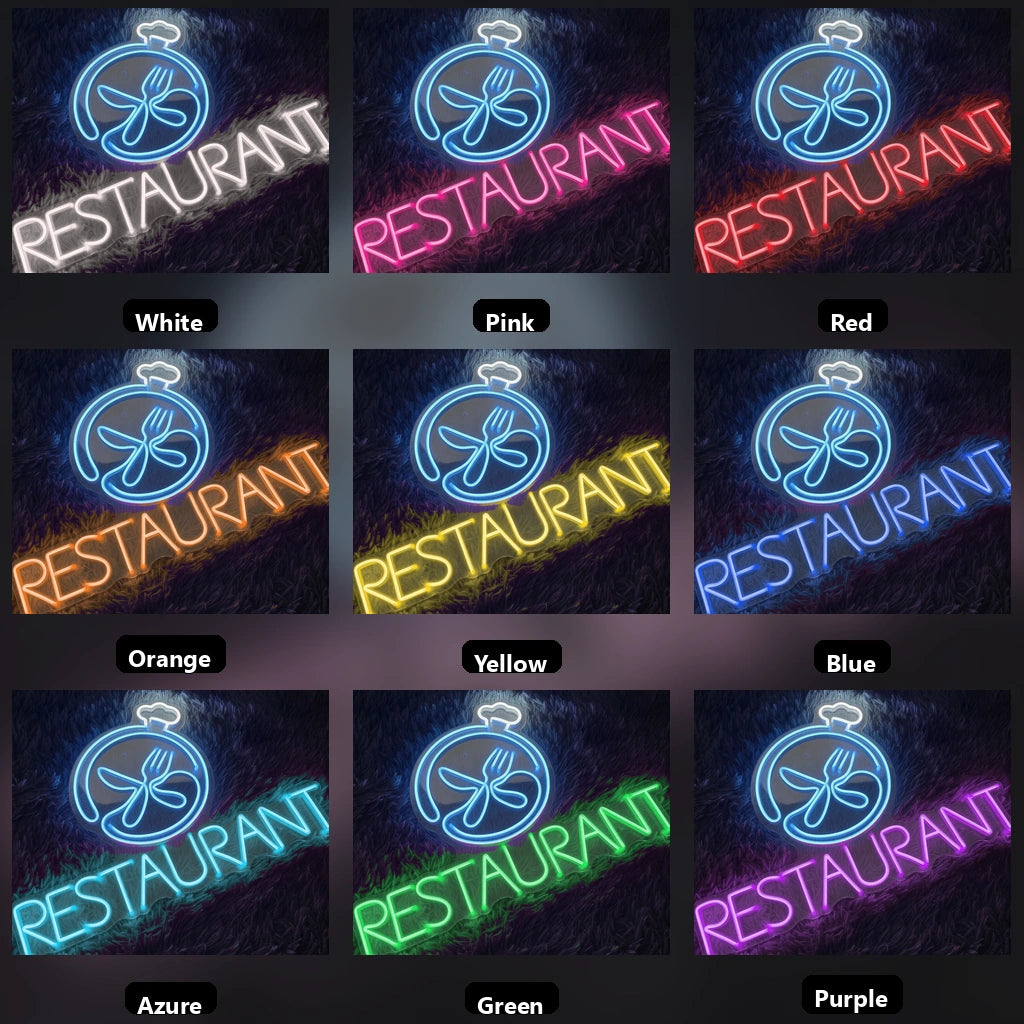 Restaurant LED Neon Sign - 05 Color Grid