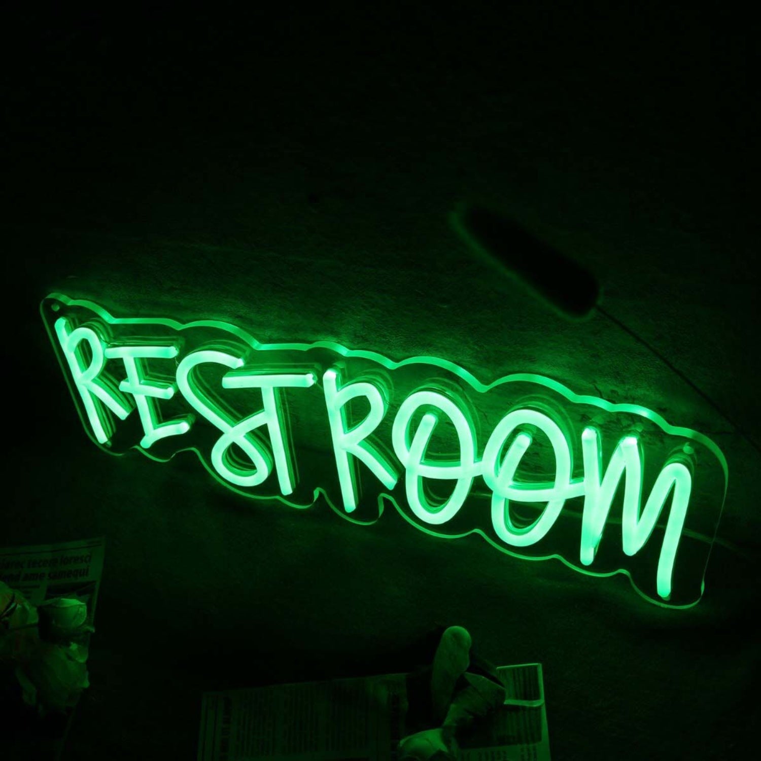Restroom Green Led Neon Sign - Shineneon