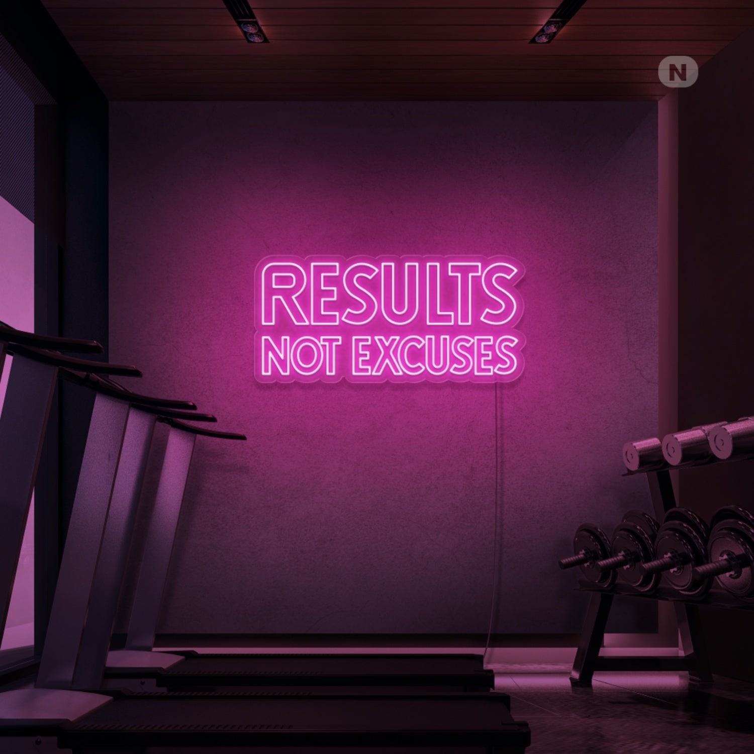 Results No Excuses Led Neon Sign - Shineneon