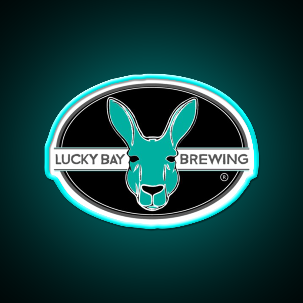 Retro Bunny Lucky Bay Beer Bar Decor Led Neon Sign Rgb Color - Size and dimension reference
