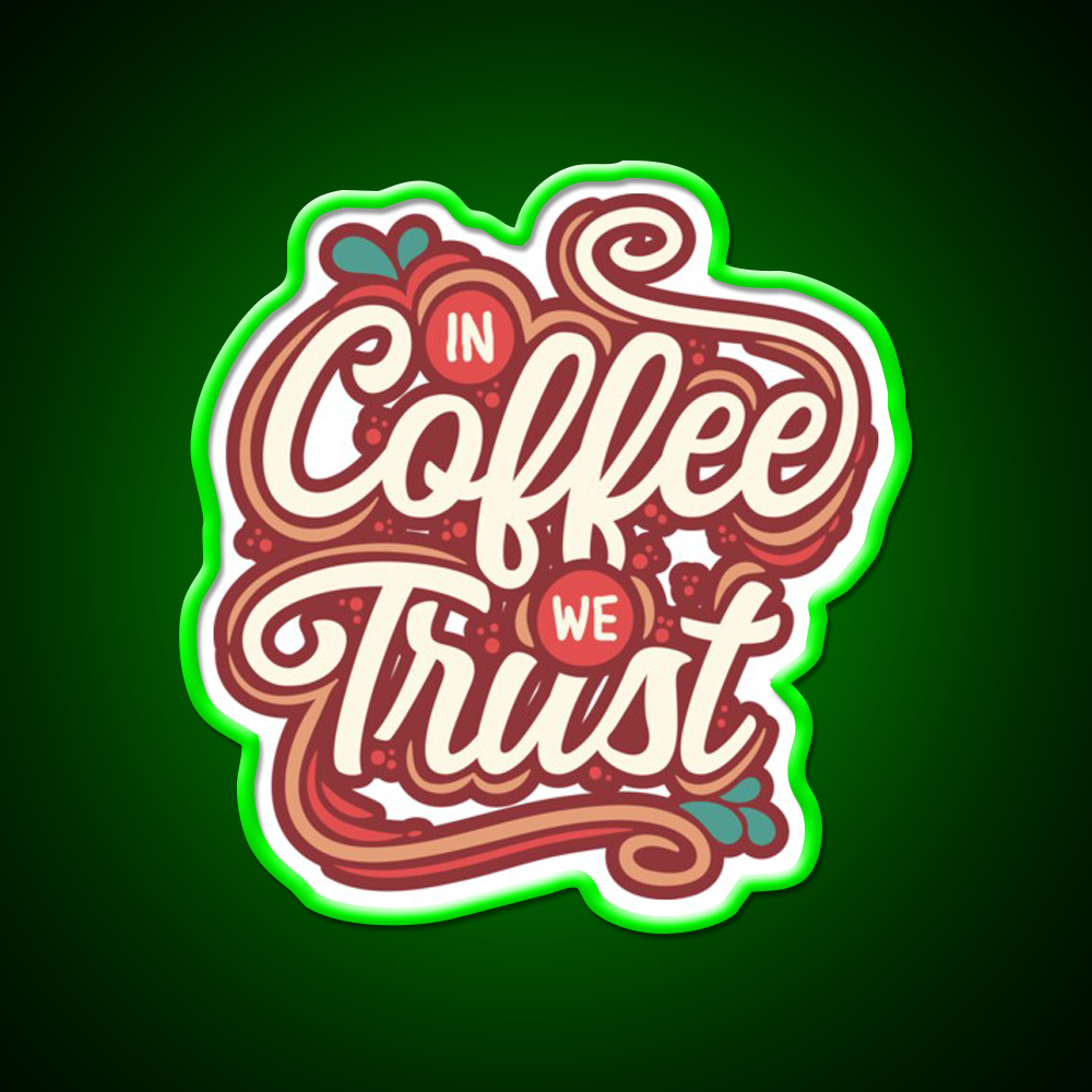 Retro Coffee Vibes Cafe Led Neon Sign Espresso Bar Art For Coffee Shop Rgb Color