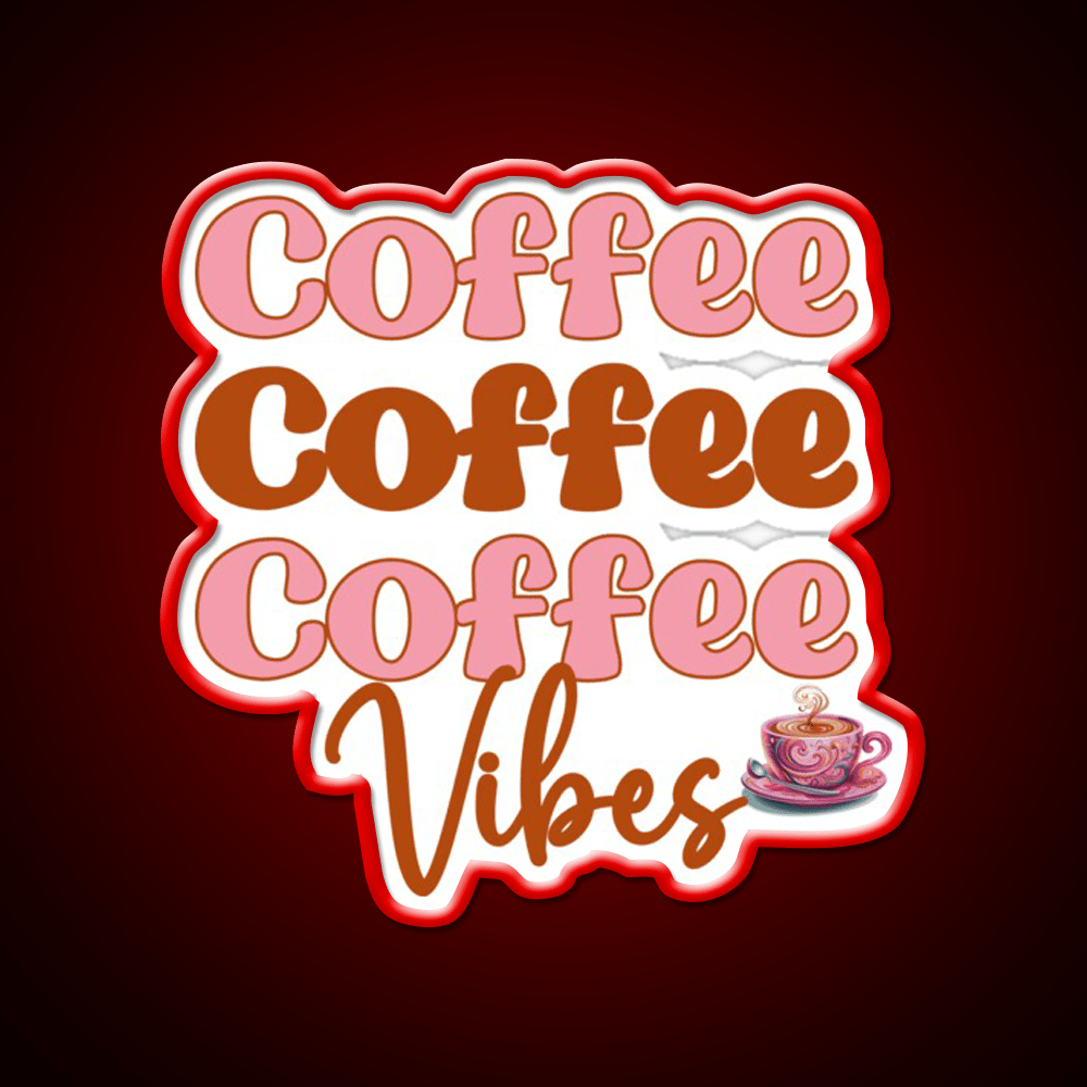 Retro Coffee Vibes Cafe Led Neon Sign Espresso Bar Art Rgb Color - Shineneon