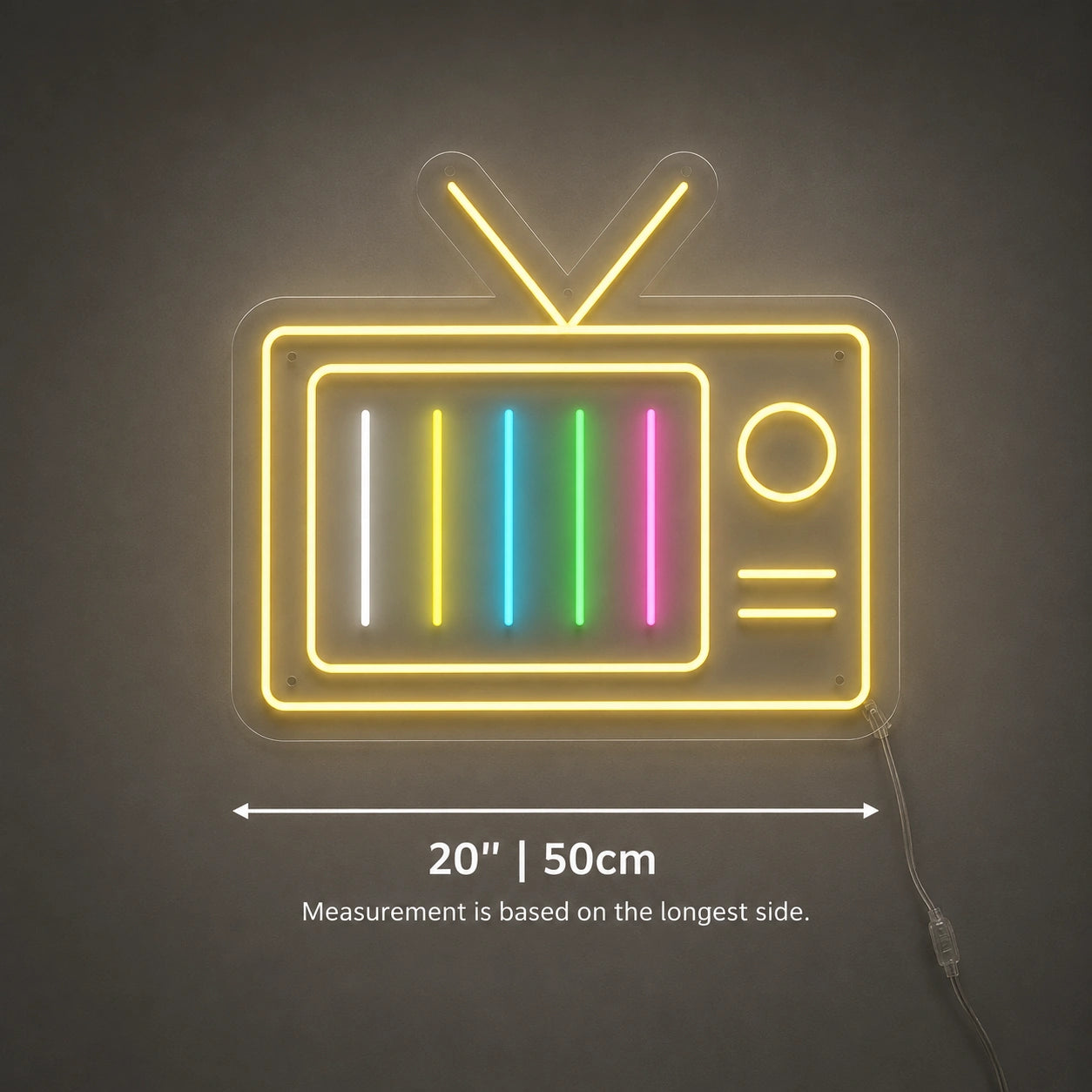 Retro Color TV Neon Sign LED Neon Sign size image
