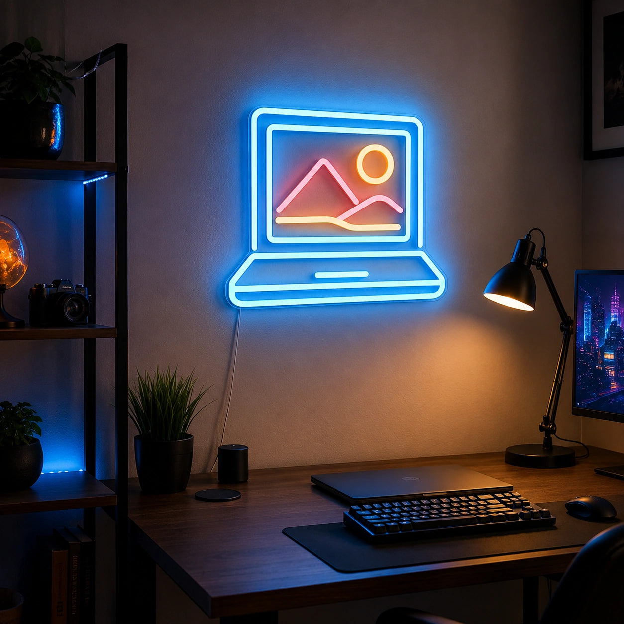 Retro Computer Screen Neon Sign LED Neon Sign real lifestyle scene