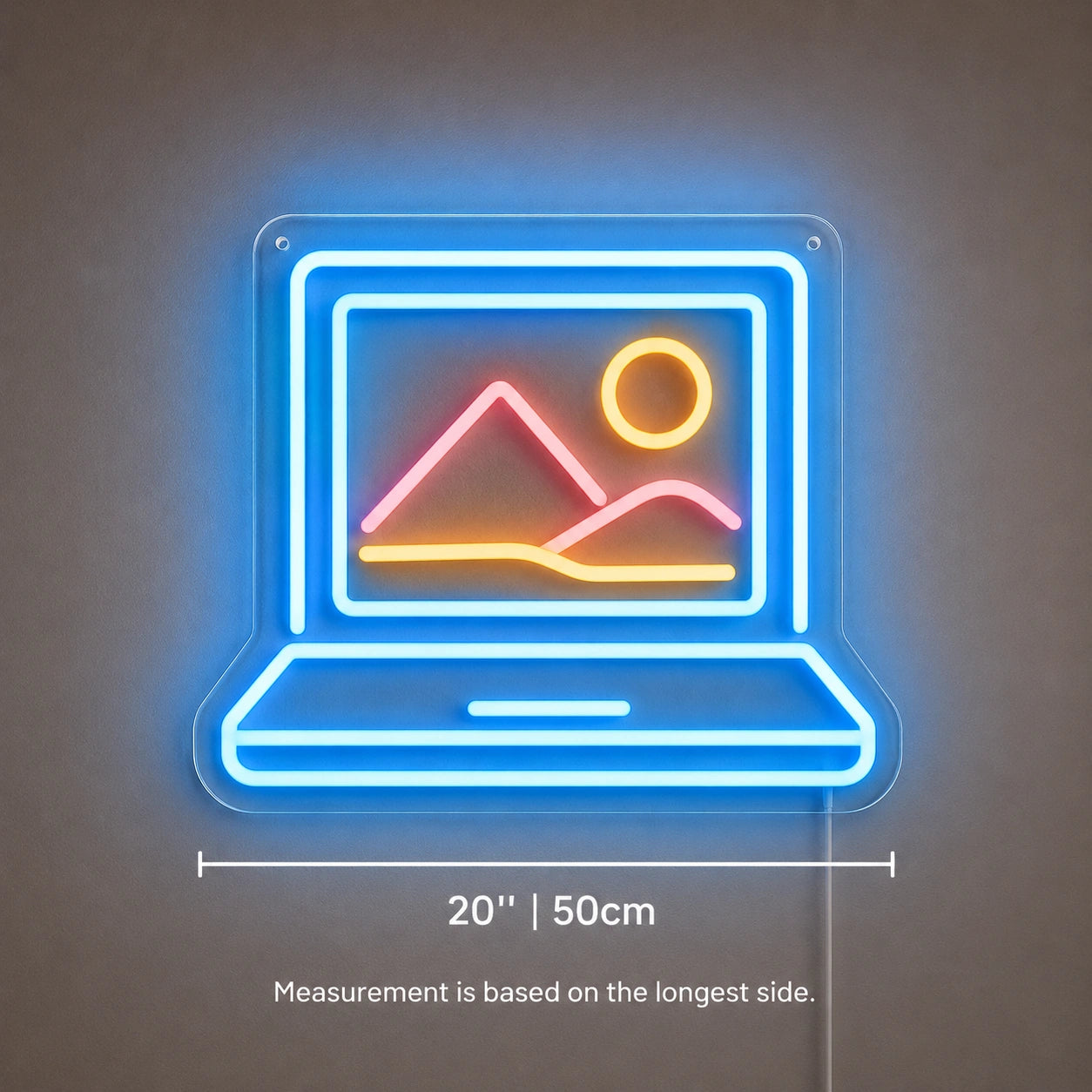 Retro Computer Screen Neon Sign LED Neon Sign size image