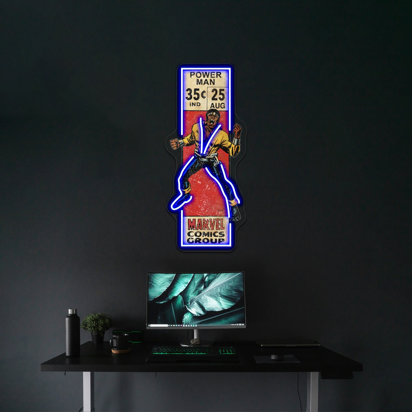 Retro Corner Box Power Artwork Led Neon Signs | Shineneon