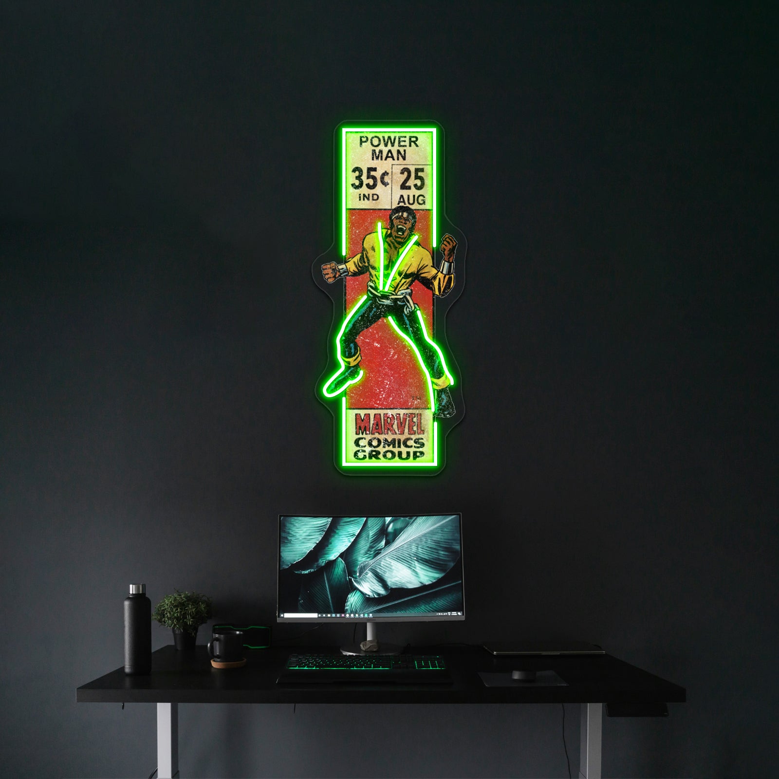 Retro Corner Box Power Artwork Led Neon Signs | Shineneon