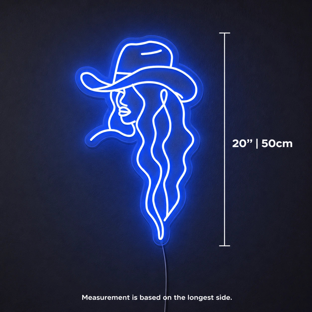 Retro Cowgirl Neon Sign LED Neon Sign size image