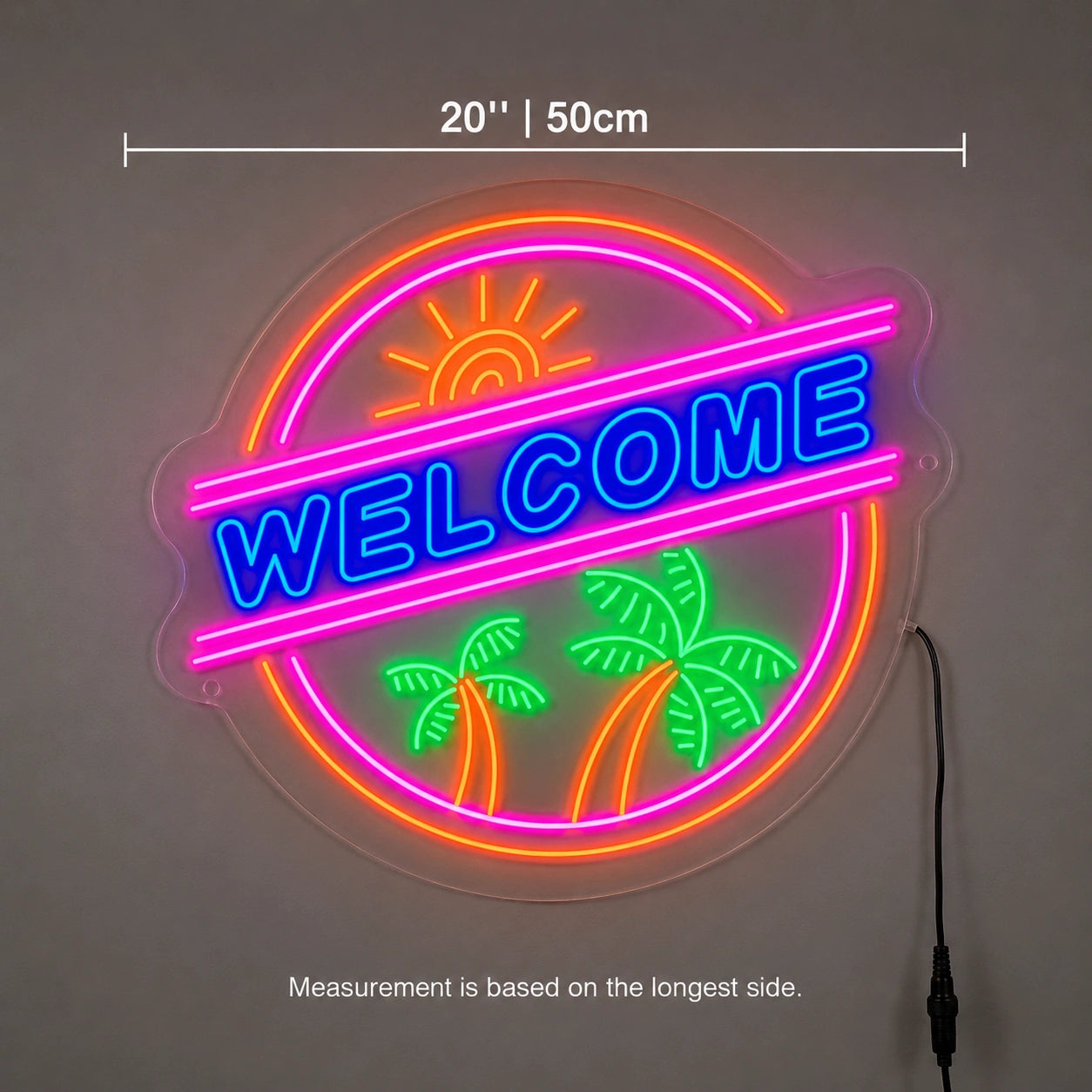Retro Desert Sunset Neon Sign LED Neon Sign size image