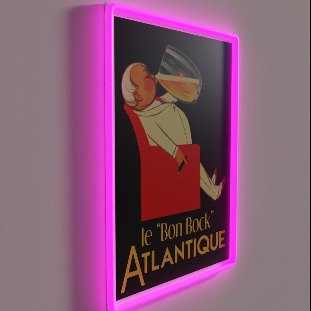Retro French Beer Ad Le Bon Bock Rgb Led Neon Sign - Shineneon