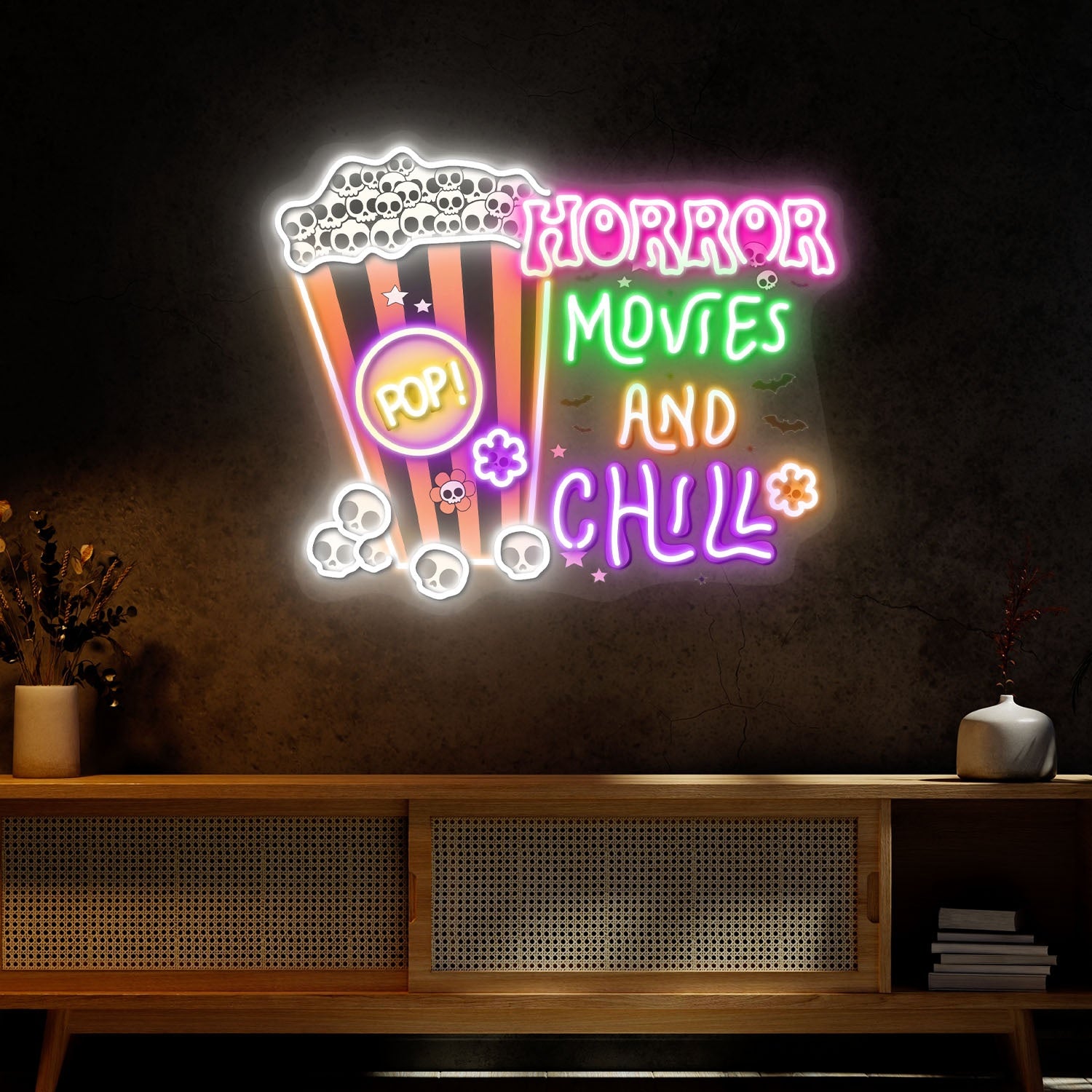 Retro Horror Movies Halloween Acrylic Led Neon Sign | Shineneon