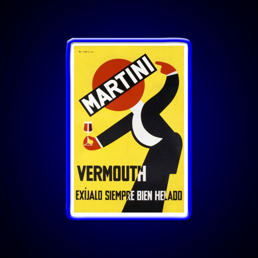 Retro Martini Poster Cocktail Bar Decor Led Neon Sign Rgb Color - LED neon sign view 5