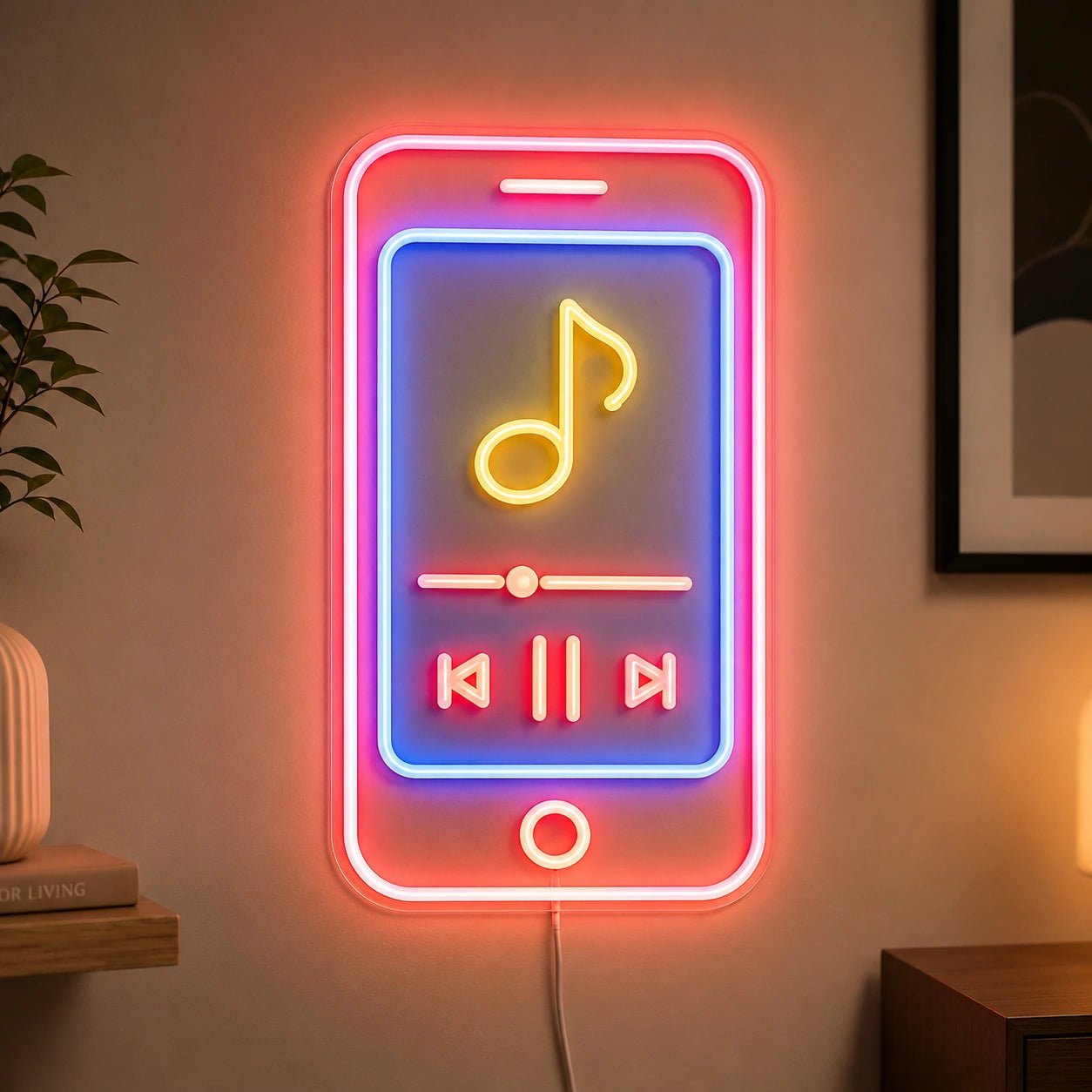 Retro Music Player Neon Sign LED Neon Sign high-converting product image