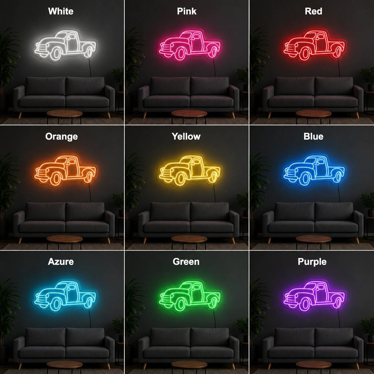 Retro Pickup Truck LED Neon Sign - Shineneon