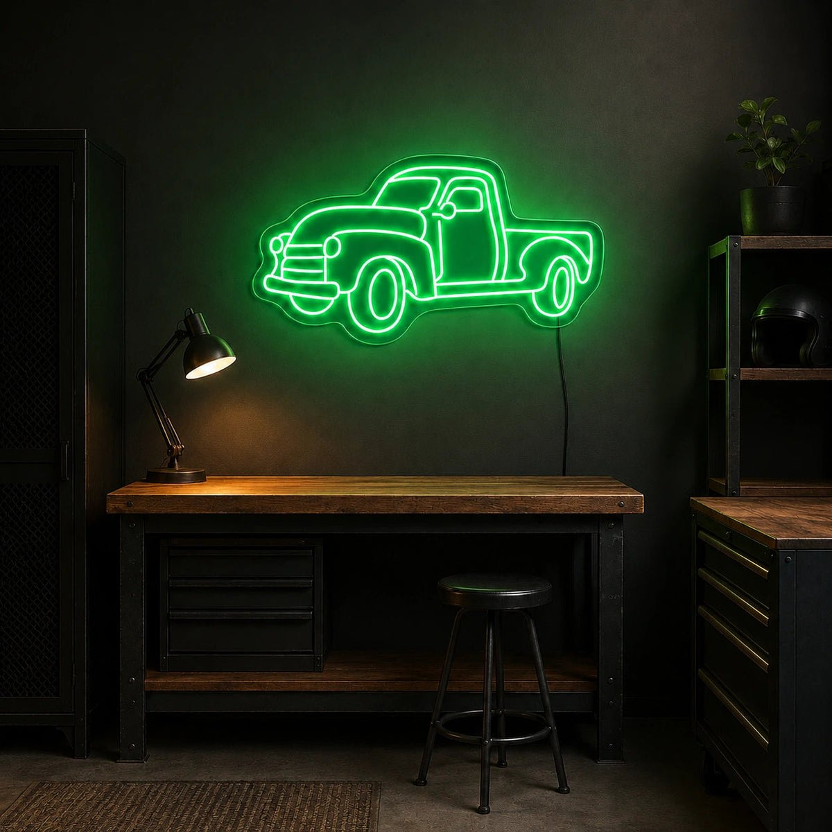 Retro Pickup Truck LED Neon Sign - Shineneon