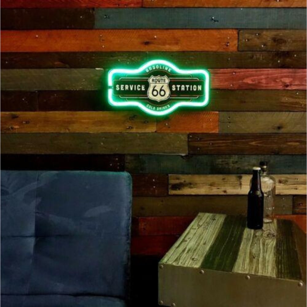 Retro Route 66 Led Neon Lighted Sign - Shineneon
