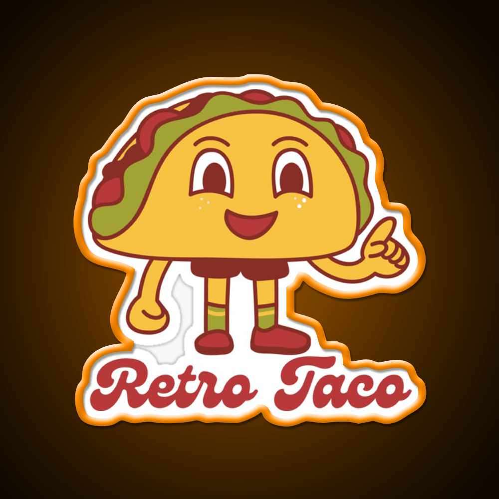 Retro Taco Led Neon Sign Mexican Food Sign Rgb Color - Shineneon