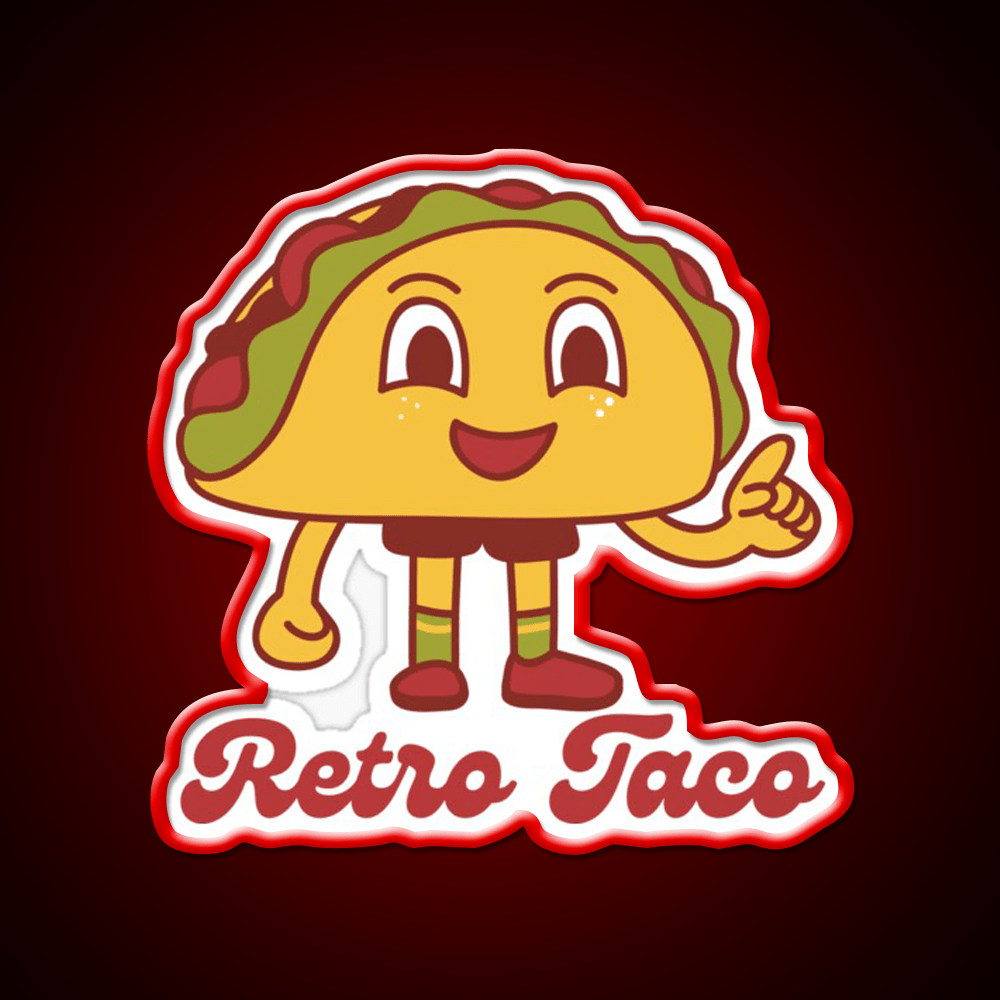 Retro Taco Led Neon Sign Mexican Food Sign Rgb Color - Shineneon
