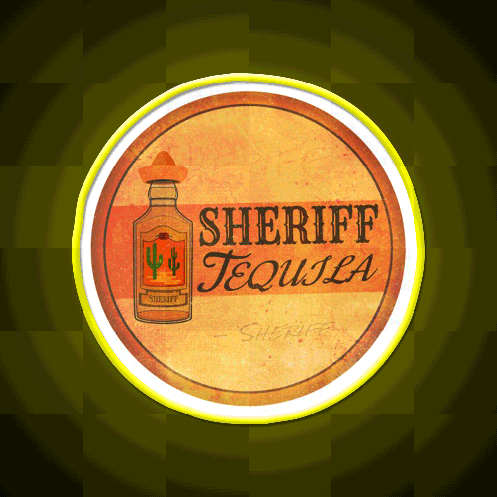Retro Tequila Party Drink Tequila Led Neon Sign Rgb Color - Custom LED neon sign front view