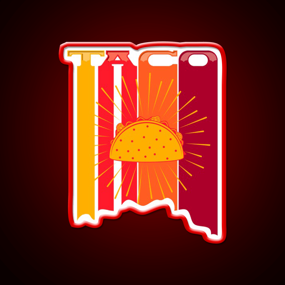 Retro Vintage 70S 80S Taco Led Neon Sign Mexican Food Sign Rgb Color - Shineneon