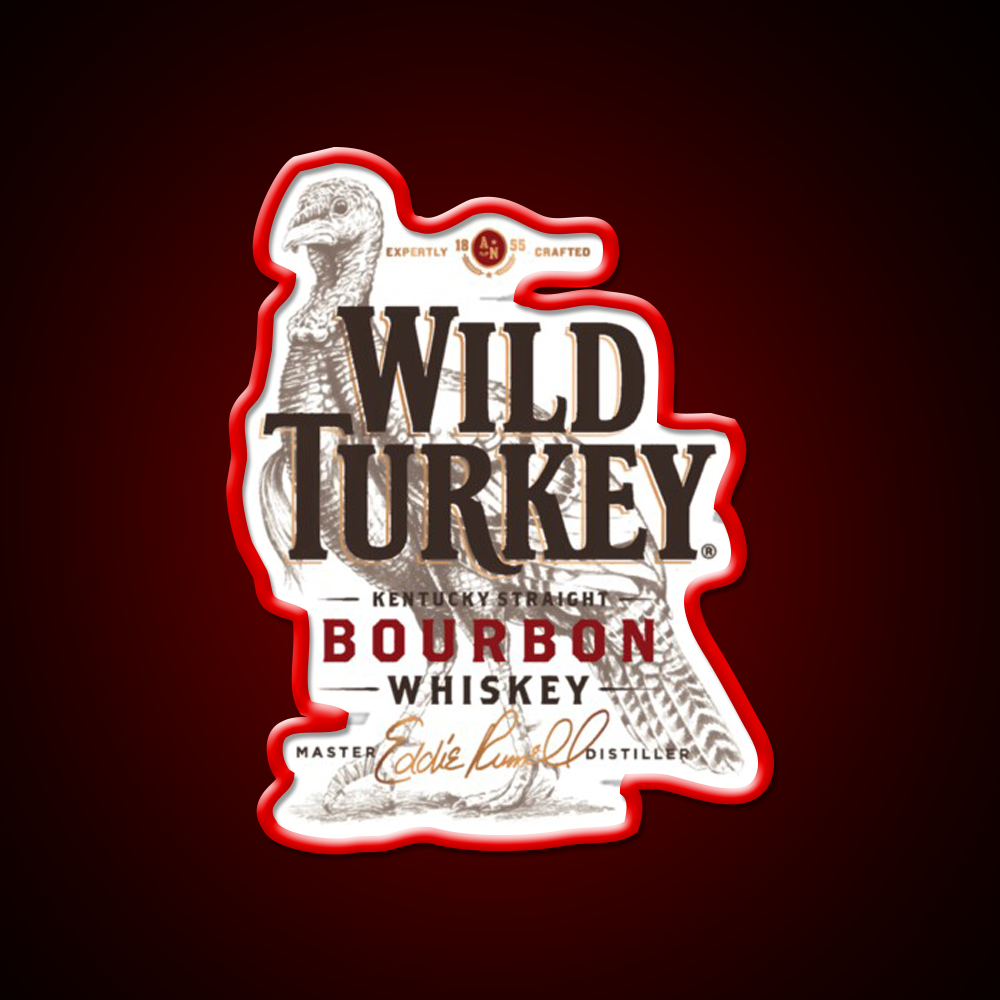 Retro Wild Turkey Premium Whiskey Drink Bar Led Neon Sign Rgb Color