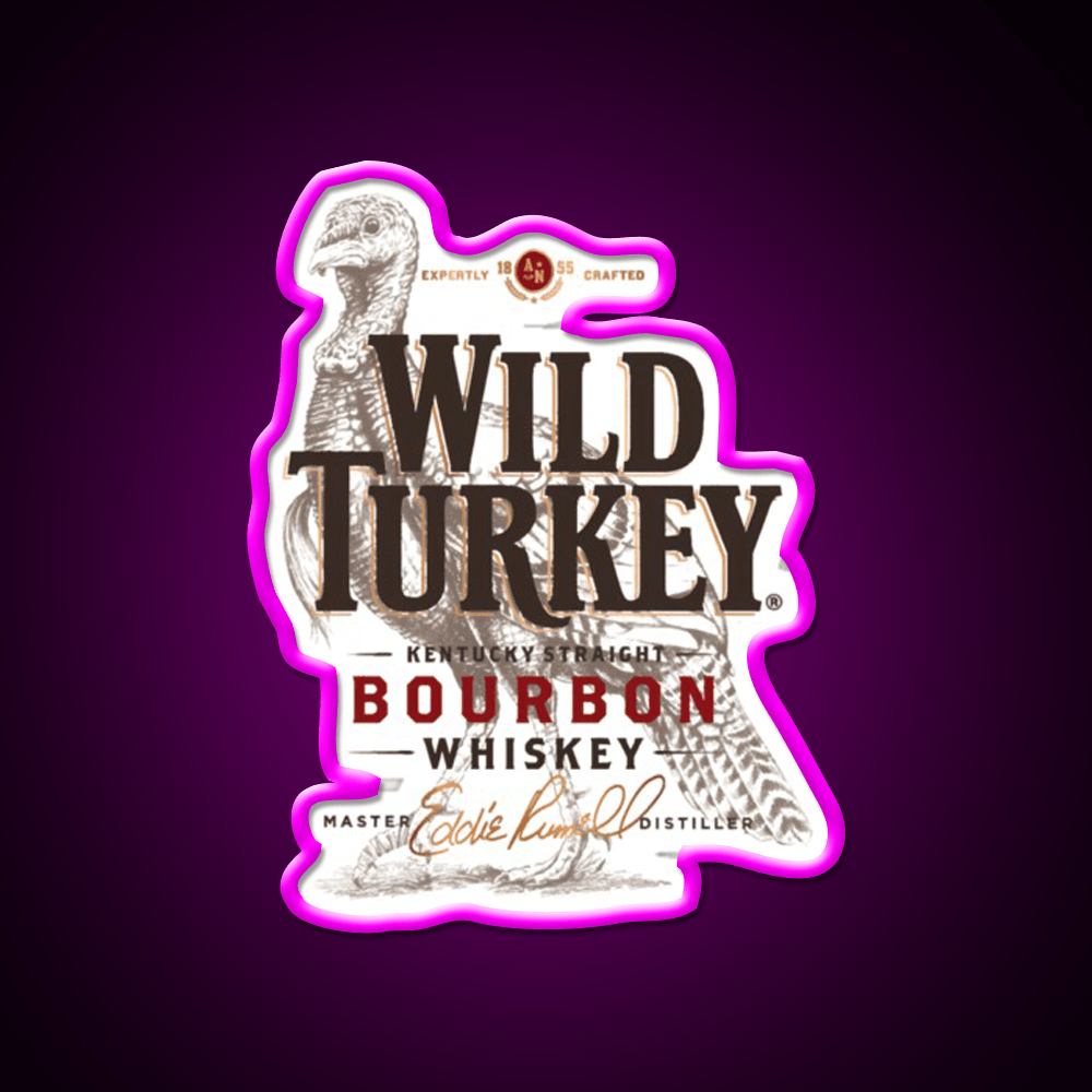 Retro Wild Turkey Premium Whiskey Drink Bar Led Neon Sign Rgb Color - Shineneon