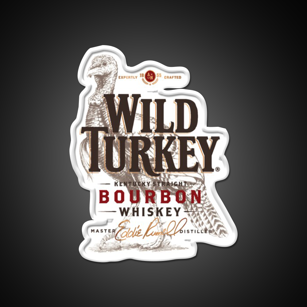 Retro Wild Turkey Premium Whiskey Drink Bar Led Neon Sign Rgb Color
