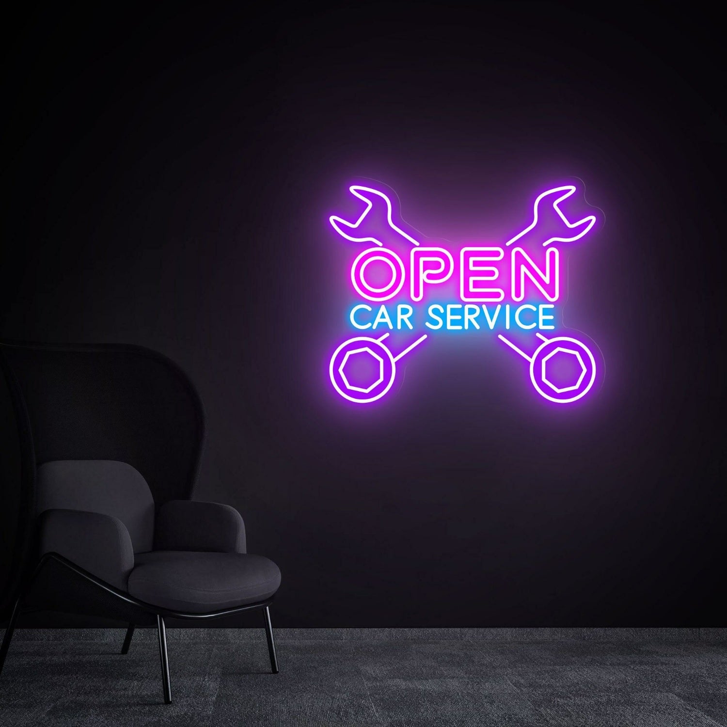Rev Up Your Garage Open Led Neon Sign Car Service | Shineneon