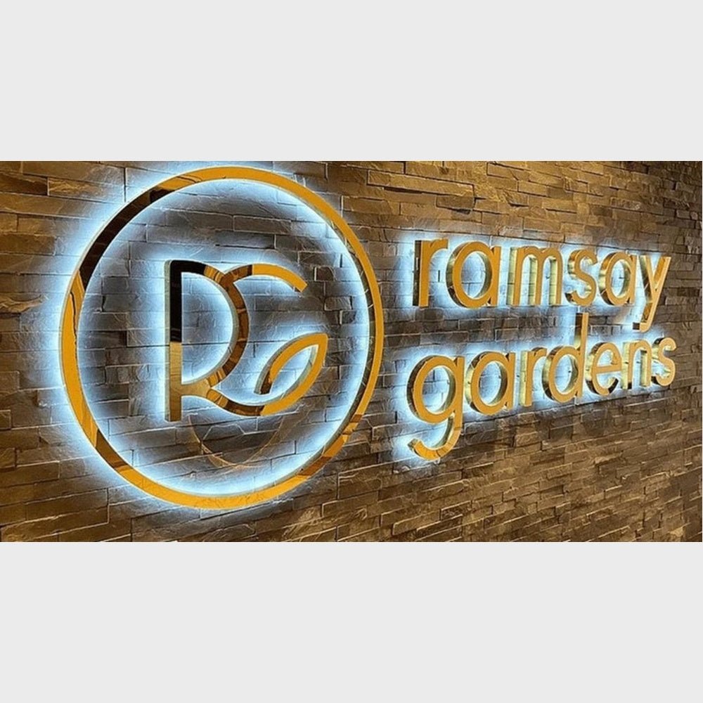 Rg Logo Ramsay Gardens 3D Backlit Channel Letters Led Light Sign - Shineneon