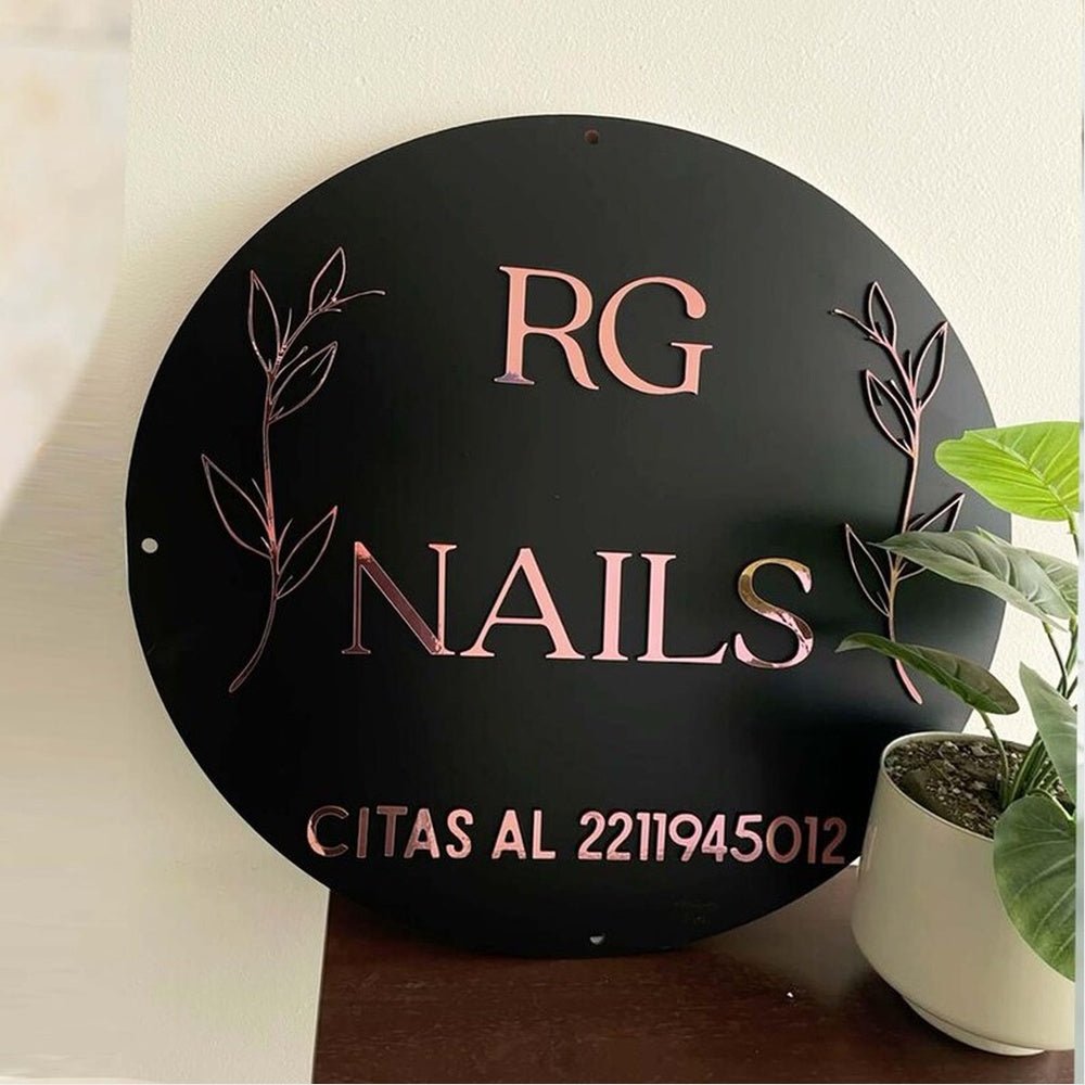 Rg Nails Citas Al 2211945012 Acrylic Business Logo Sign - Shineneon