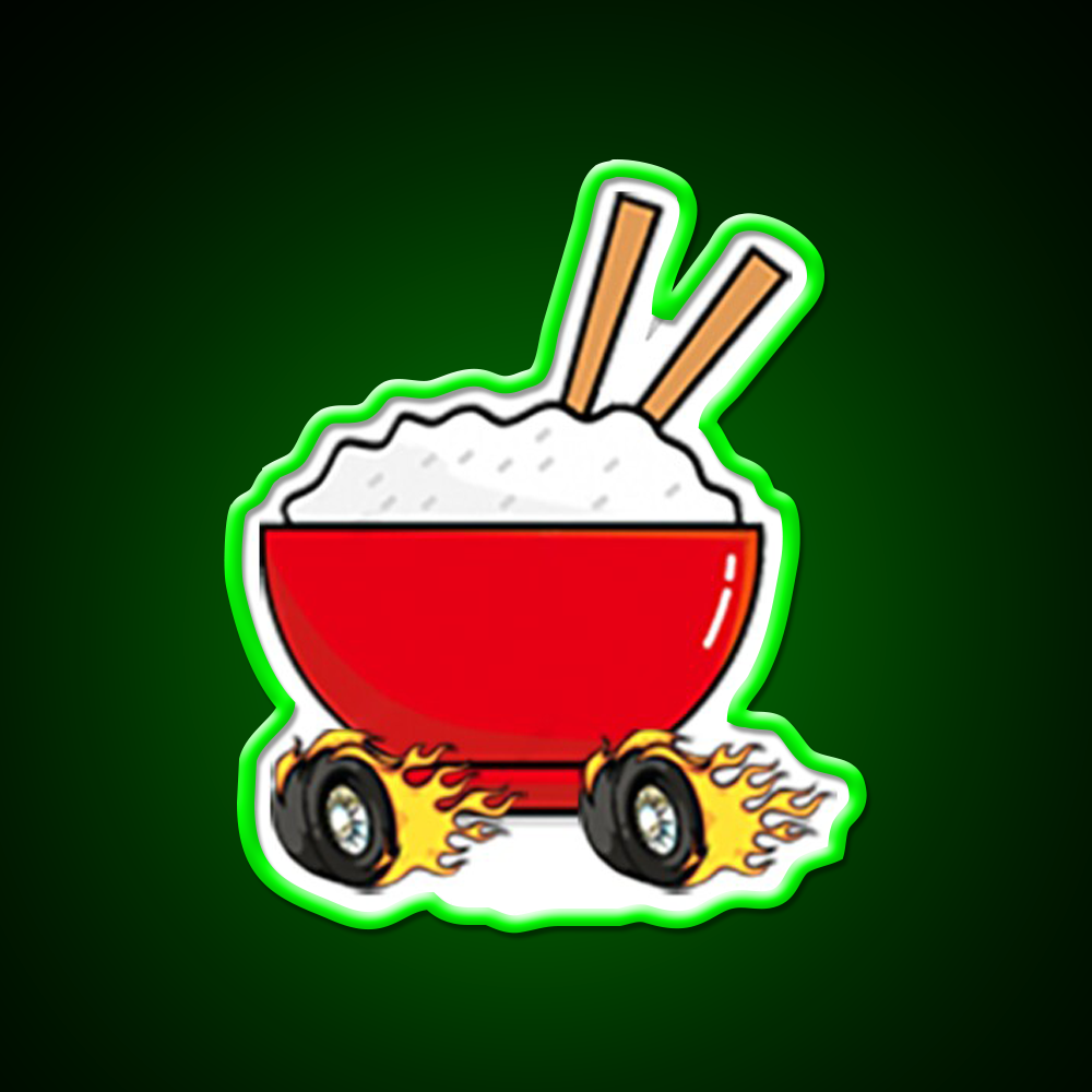 Rice Bowl Led Neon Sign Chinese Food Rgb Color