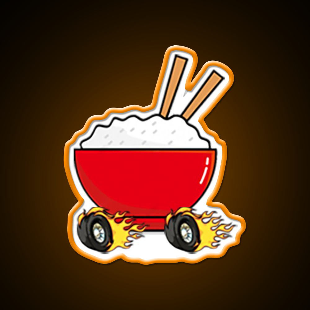 Rice Bowl Led Neon Sign Chinese Food Rgb Color