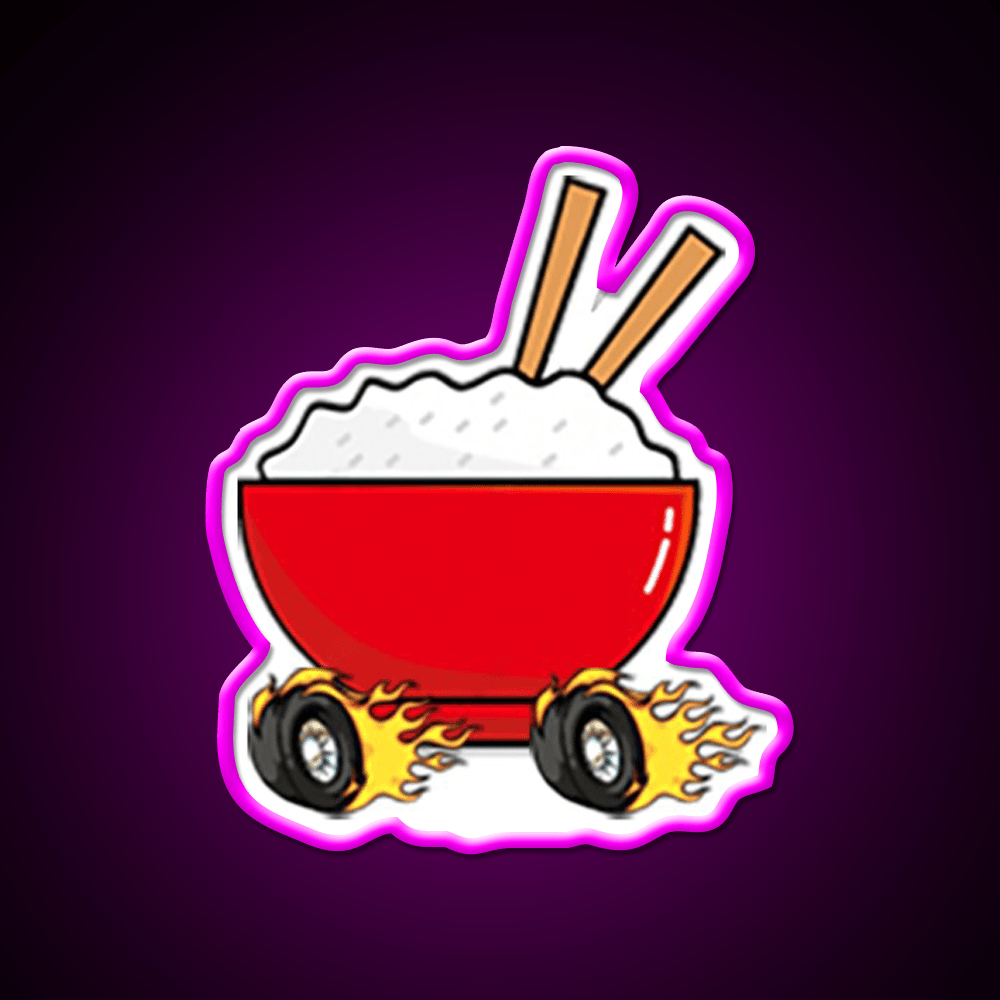 Rice Bowl Led Neon Sign Chinese Food Rgb Color - Shineneon