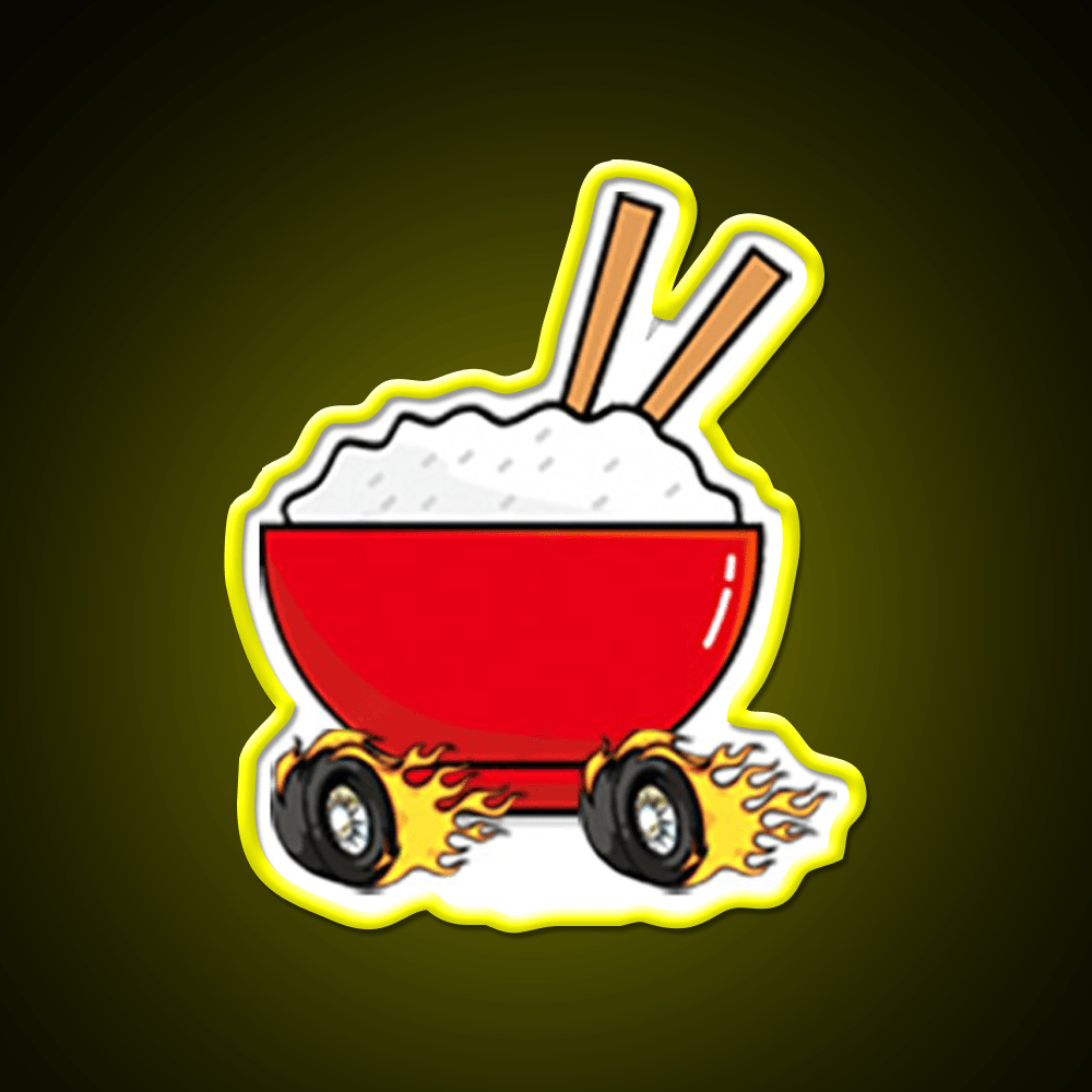 Rice Bowl Led Neon Sign Chinese Food Rgb Color - Shineneon
