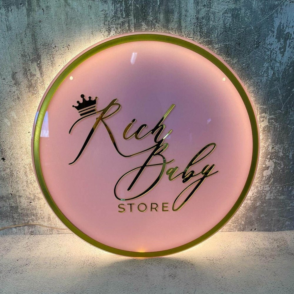 Rich Baby Store Acrylic Business Logo Sign - Shineneon