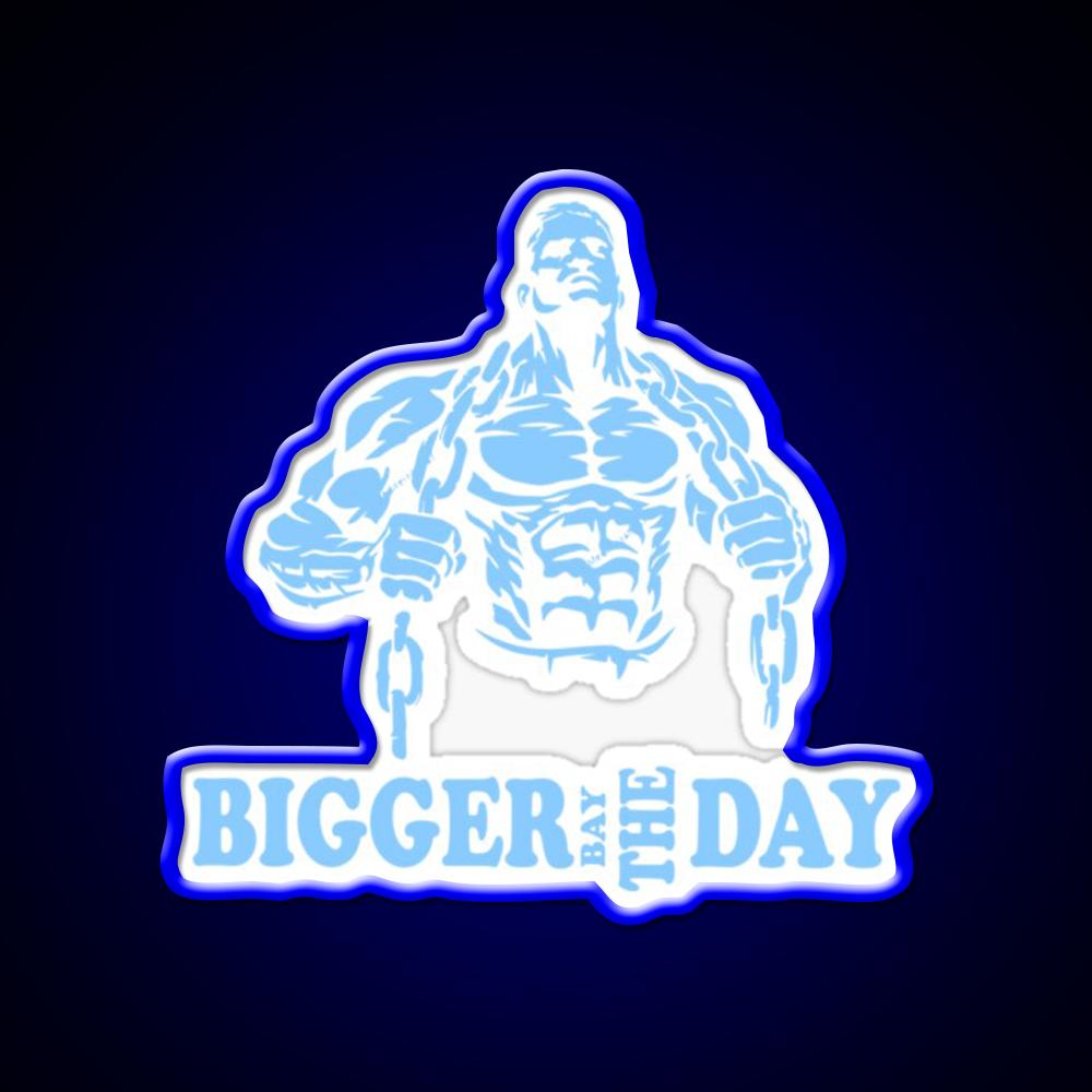 Rich Piana Bigger By The Day Gym Fitness Led Neon Sign Rgb Color