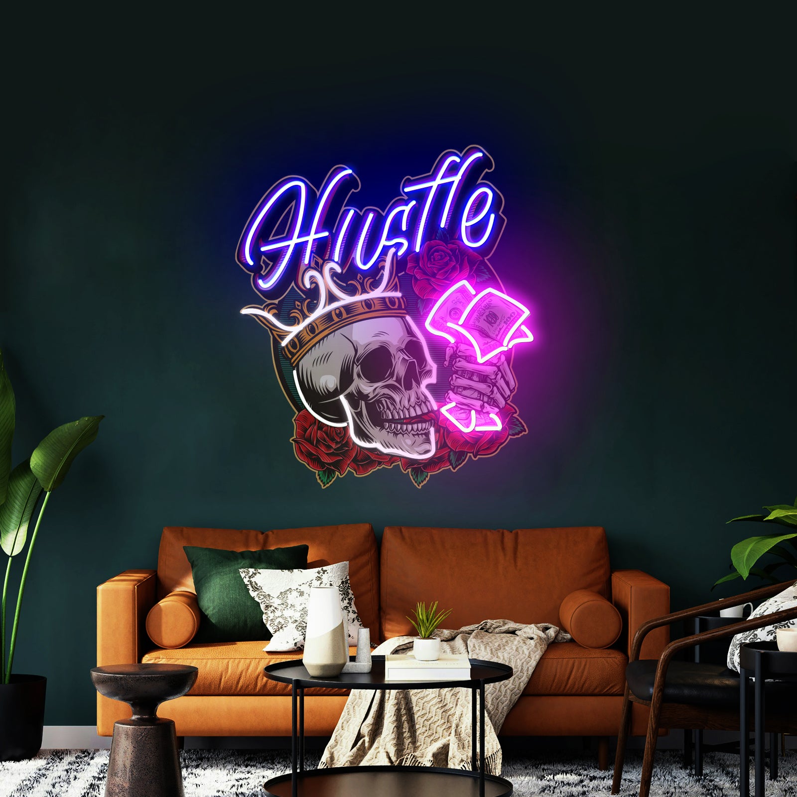 Rich Skull Led Neon Sign Light Custom Led Signs