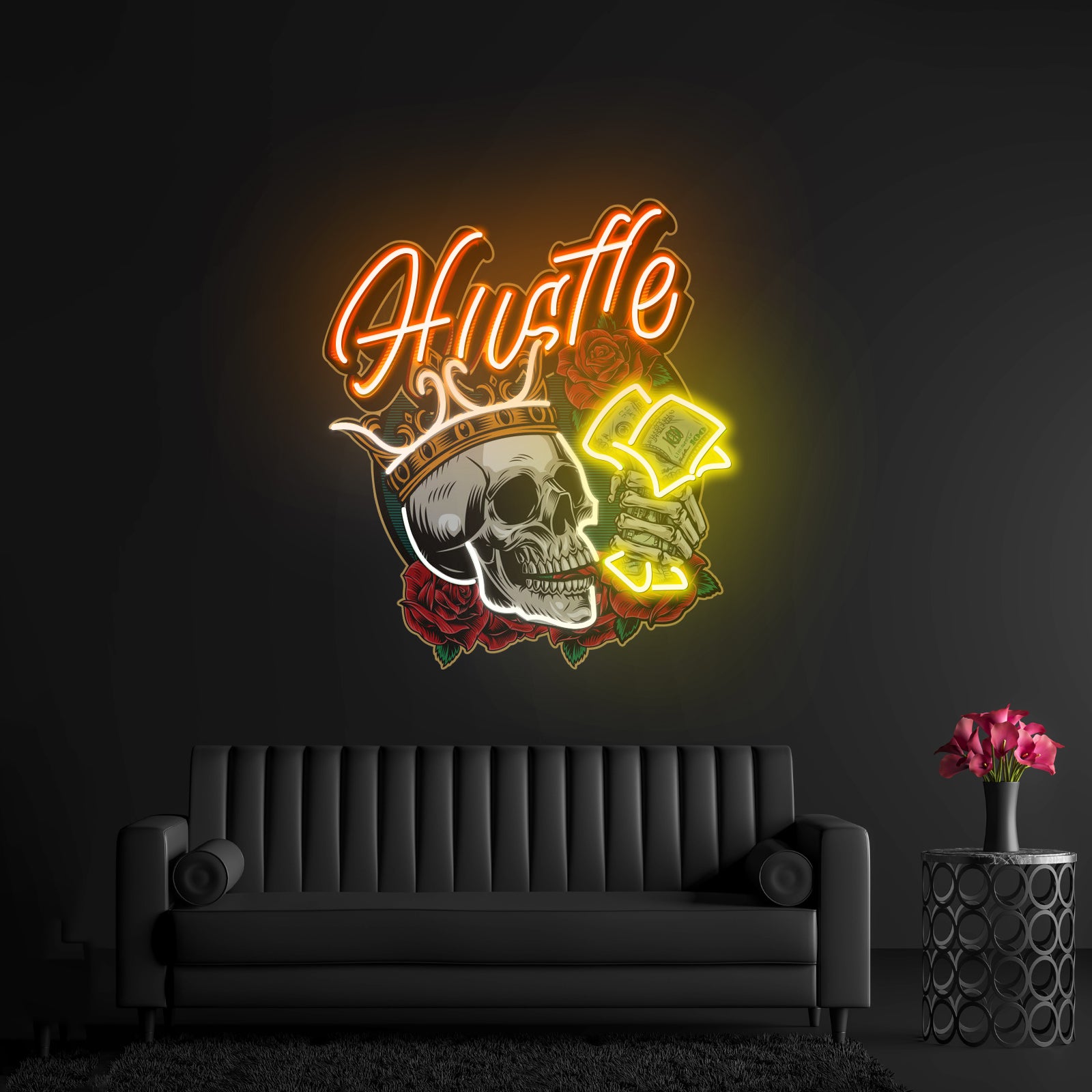 Rich Skull Led Neon Sign Light Custom Led Signs