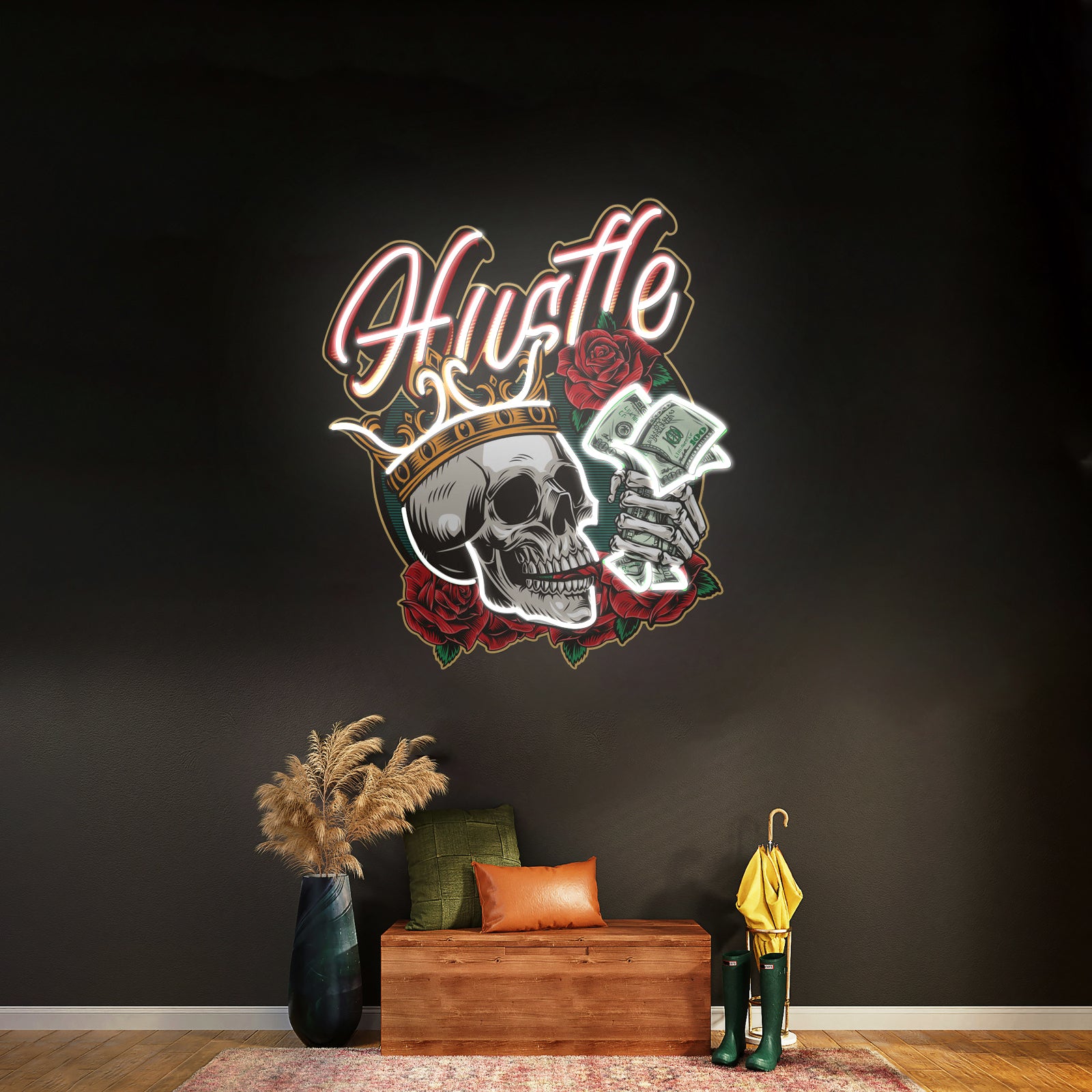 Rich Skull Led Neon Sign Light Custom Led Signs