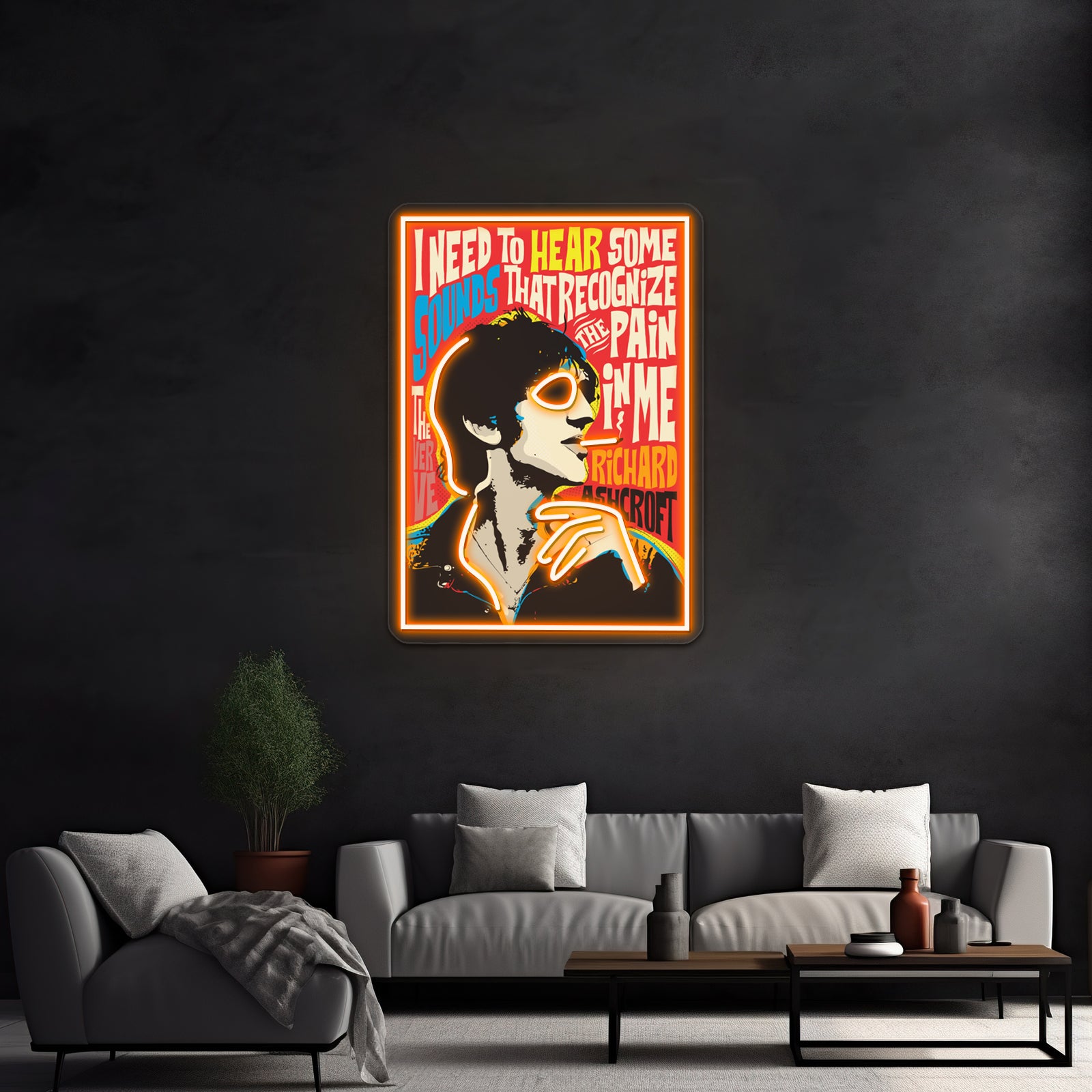 Richard Ashcroft Pop Art Quote Artwork Led Neon Signs | Shineneon