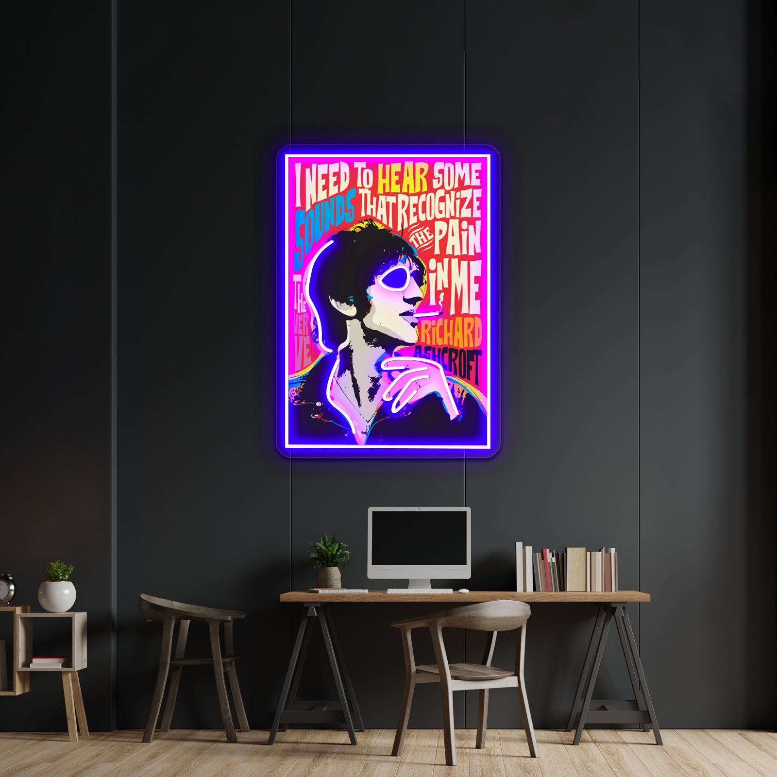Richard Ashcroft Pop Art Quote Artwork Led Neon Signs | Shineneon