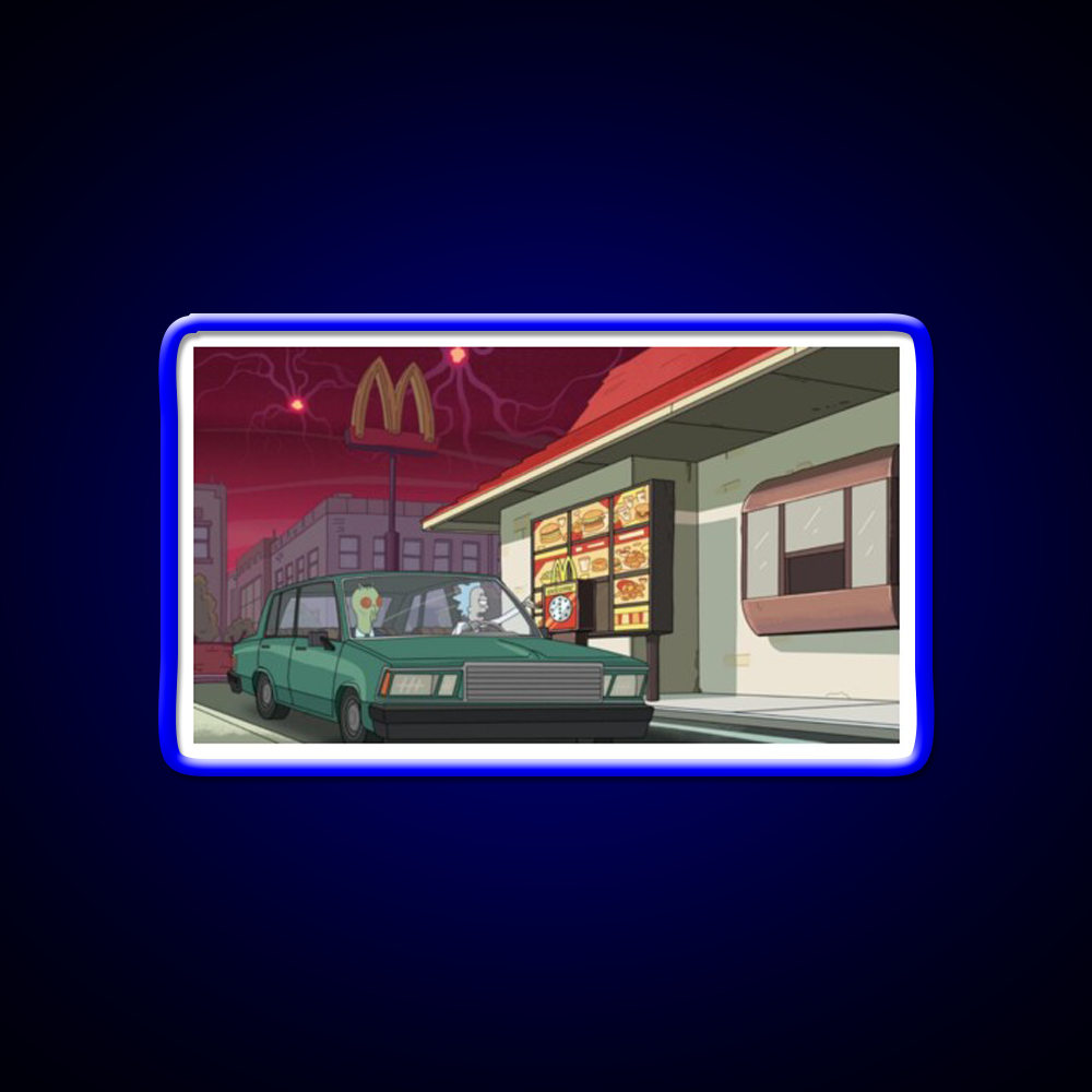 Rick Fast Food Led Neon Sign For Burger Place Rgb Color