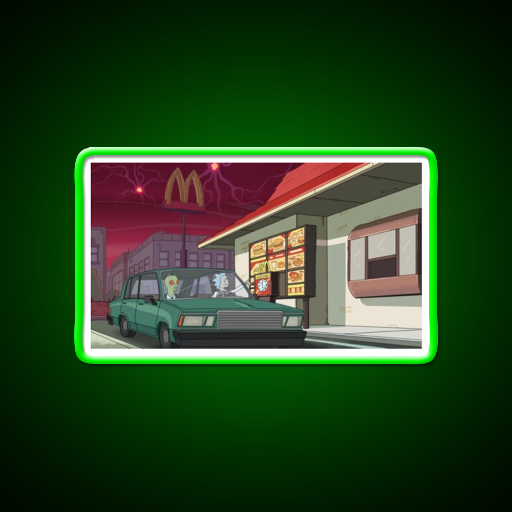 Rick Fast Food Led Neon Sign For Burger Place Rgb Color