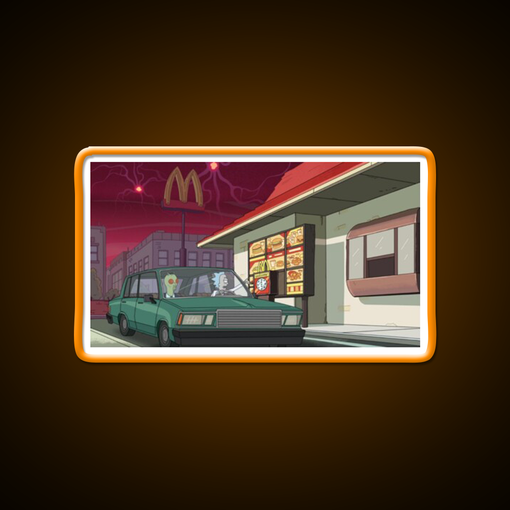 Rick Fast Food Led Neon Sign For Burger Place Rgb Color