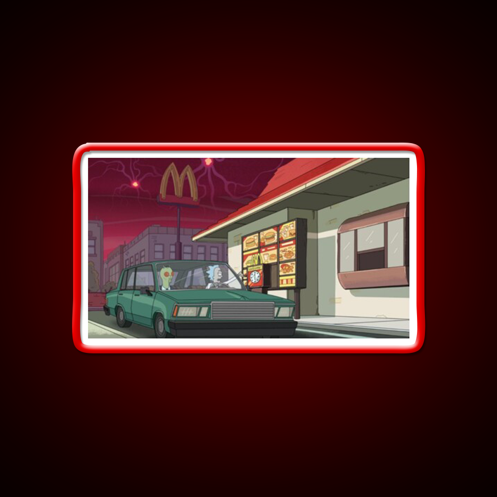 Rick Fast Food Led Neon Sign For Burger Place Rgb Color