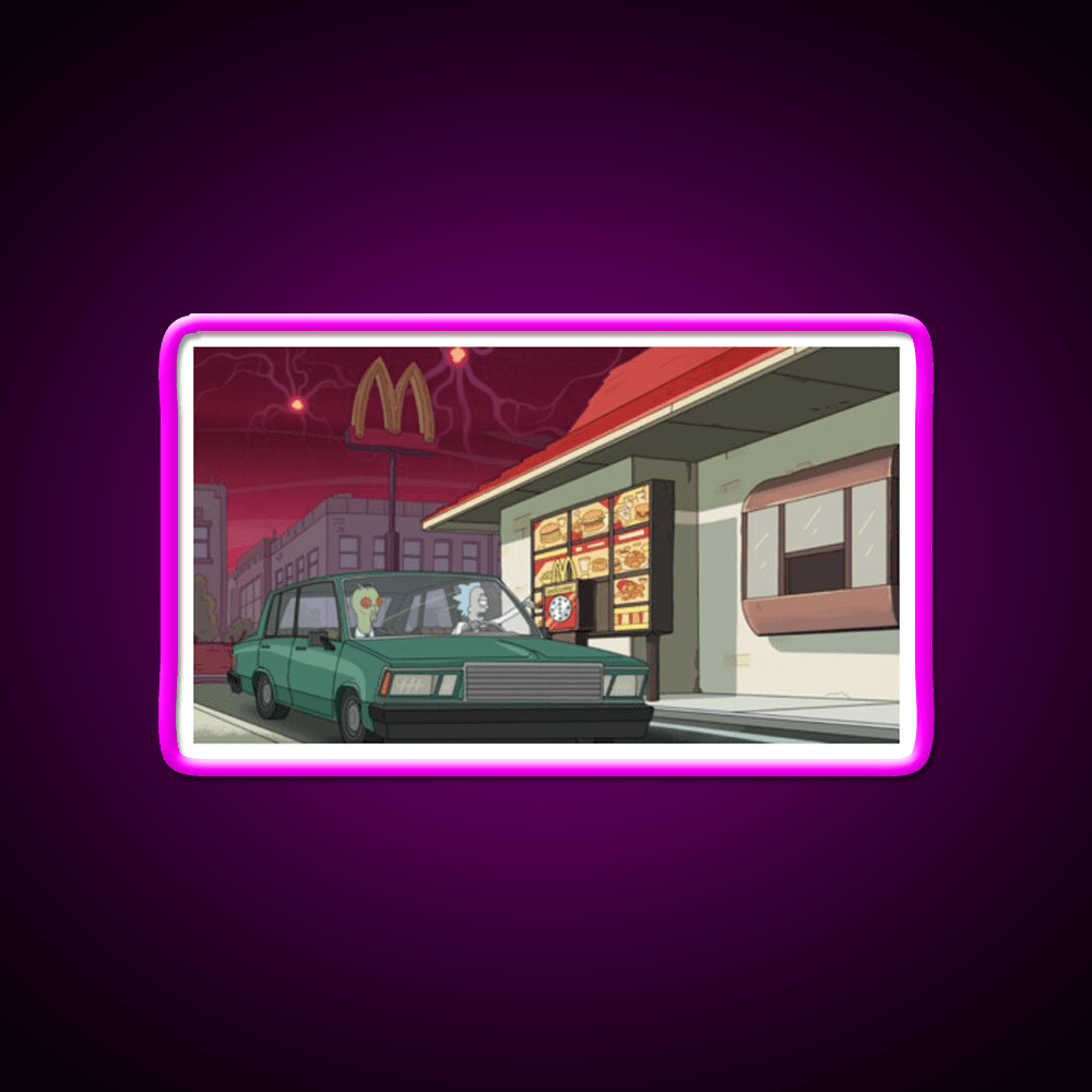 Rick Fast Food Led Neon Sign For Burger Place Rgb Color - Shineneon