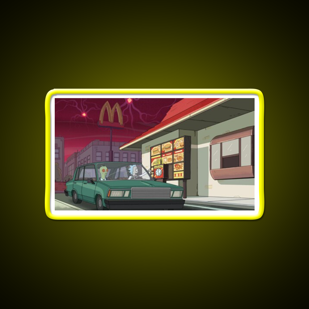 Rick Fast Food Led Neon Sign For Burger Place Rgb Color